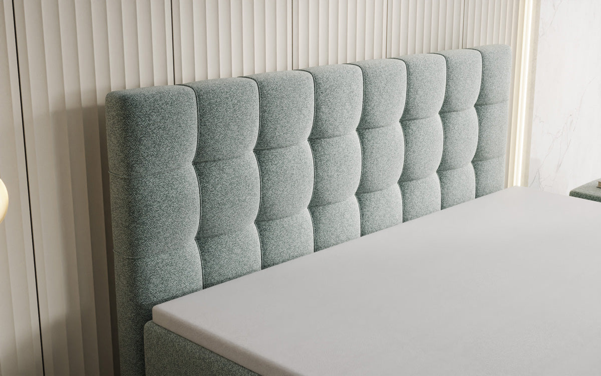 Boxspringbett Ascot in Strukturstoff mit Stauraum