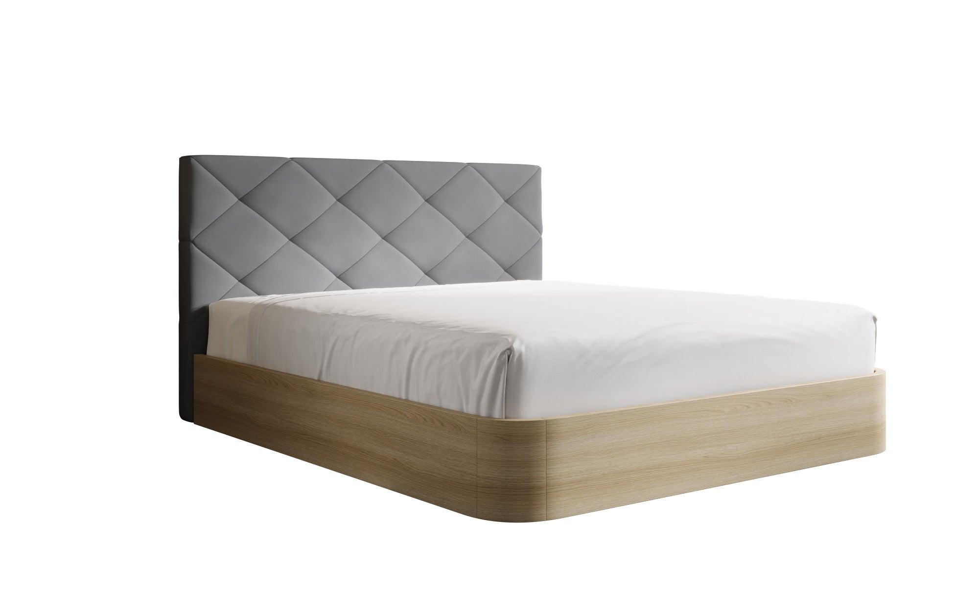 Designer Polsterbett Fiore Caro in Stoff mit Stauraum