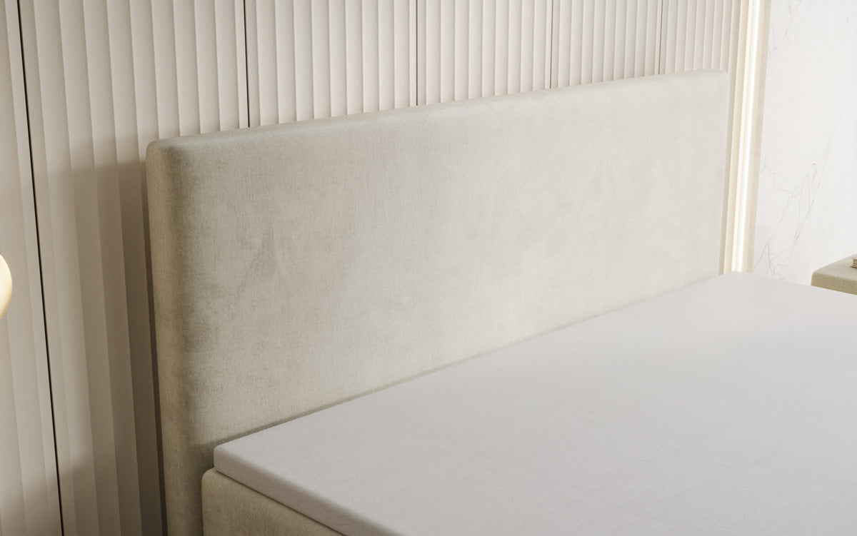 Boxspringbett Kubo mit Stauraum in Samt