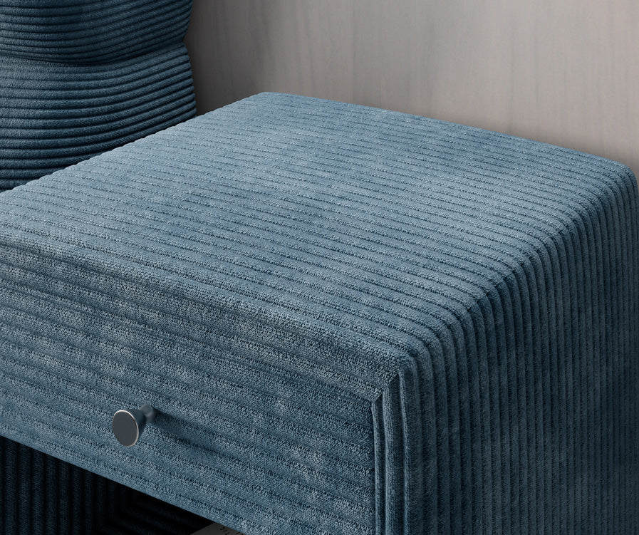 Designer Nachttisch Amy in Cord