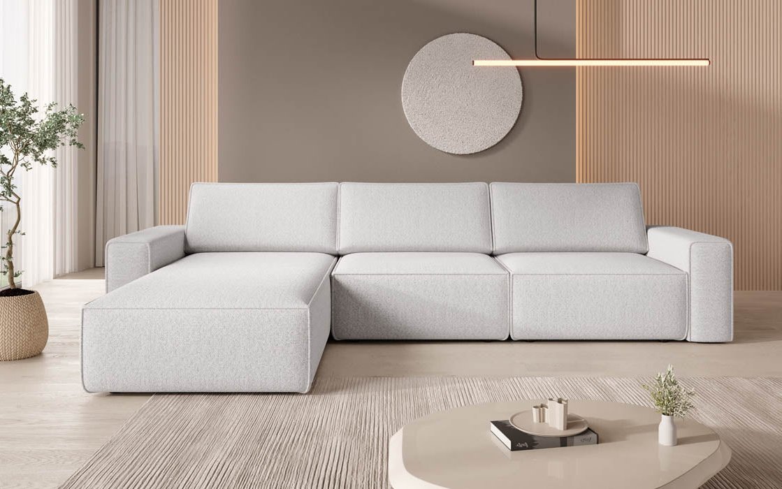 Modulares Ecksofa Yuma aus Bouclé