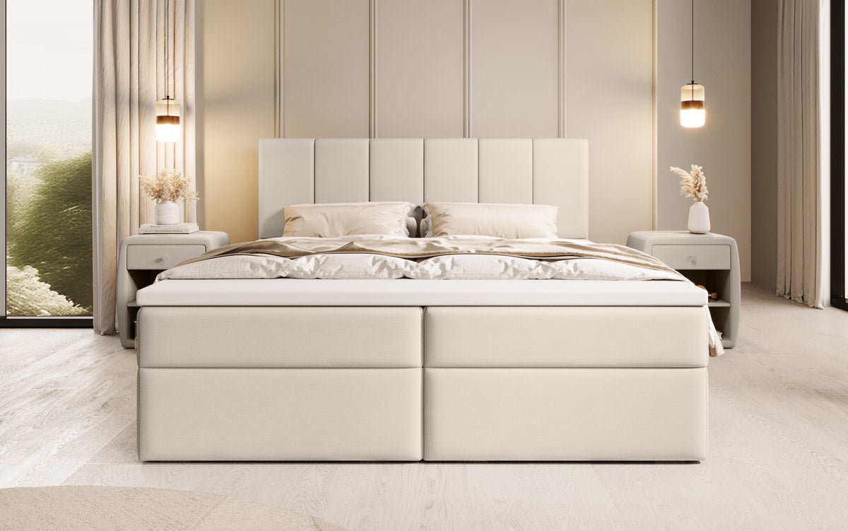 Boxspringbett Aurelia Stoff mit Stauraum