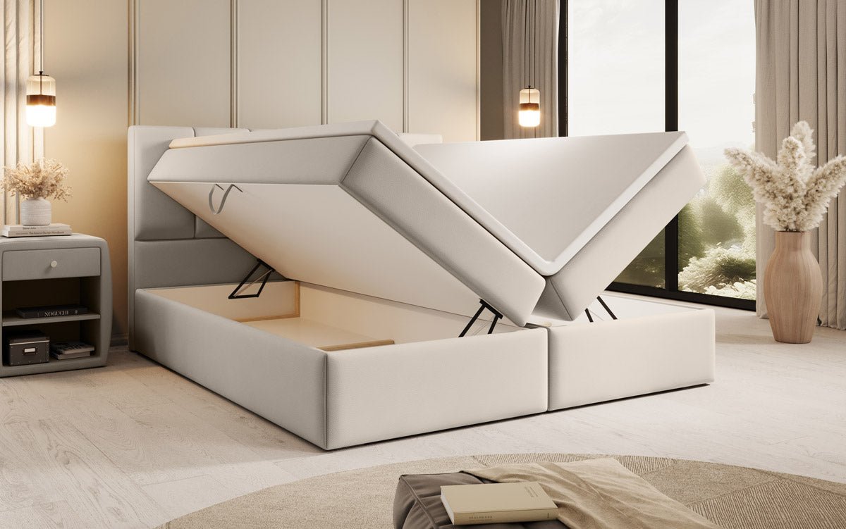 Boxspringbett Aurelia Stoff mit Stauraum