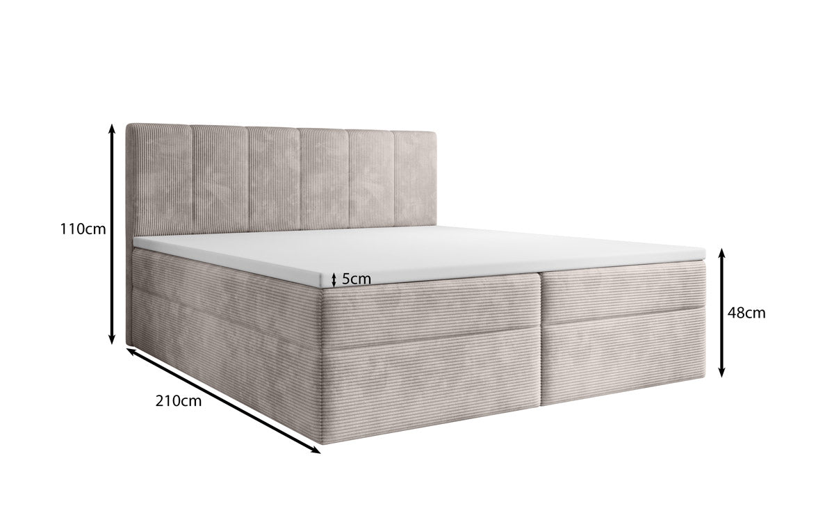 Boxspringbett Aurelia Cord mit Stauraum