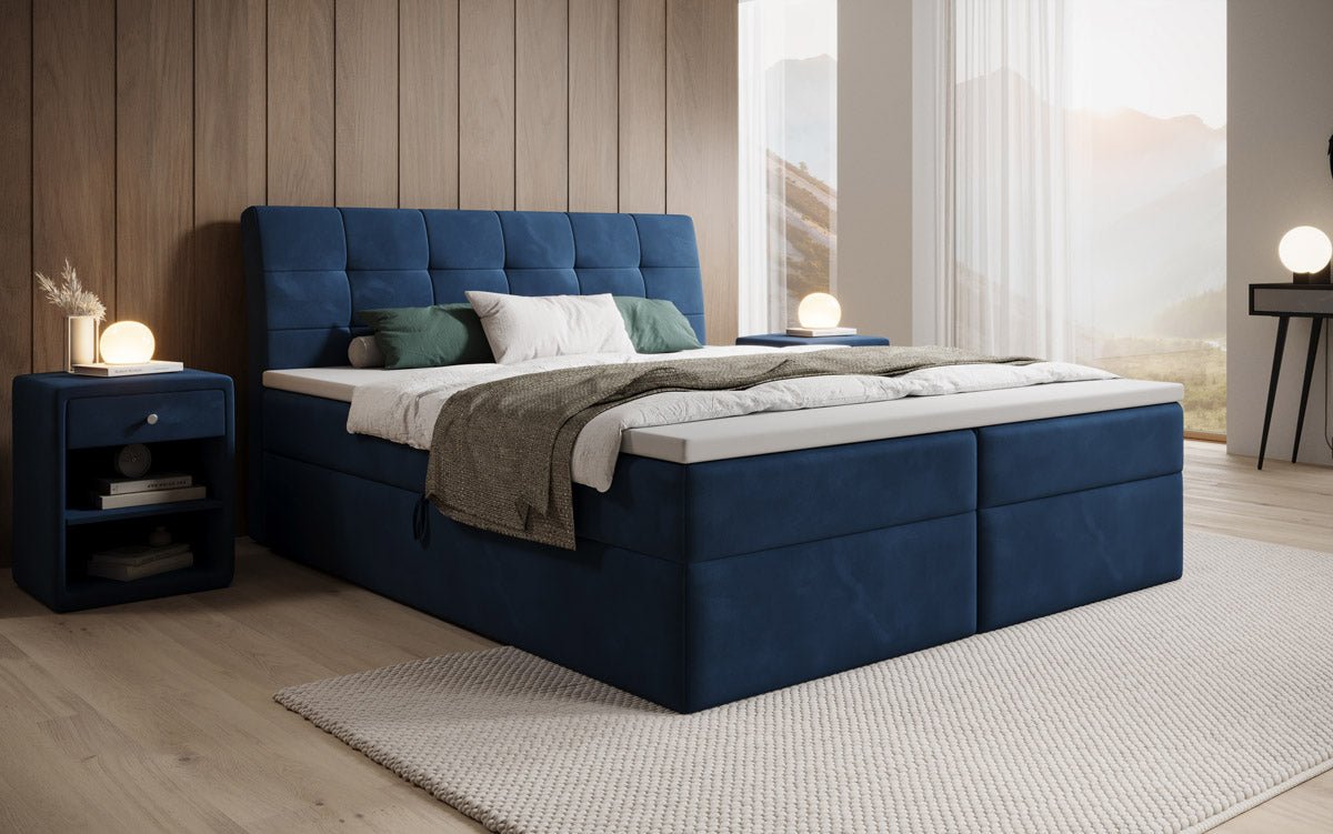 Boxspringbett Amalia Samt mit Stauraum