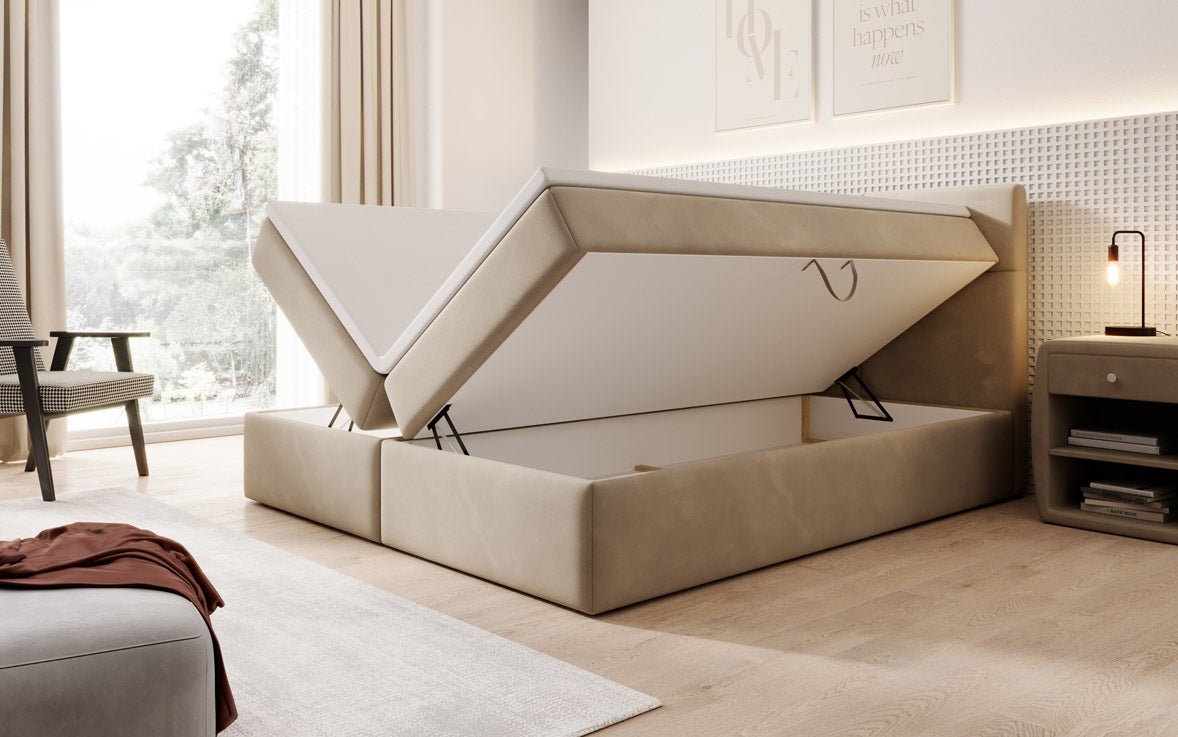 Boxspringbett Eleonora Samt mit Stauraum