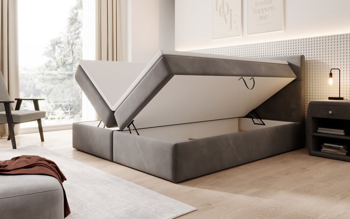Boxspringbett Eleonora Samt mit Stauraum