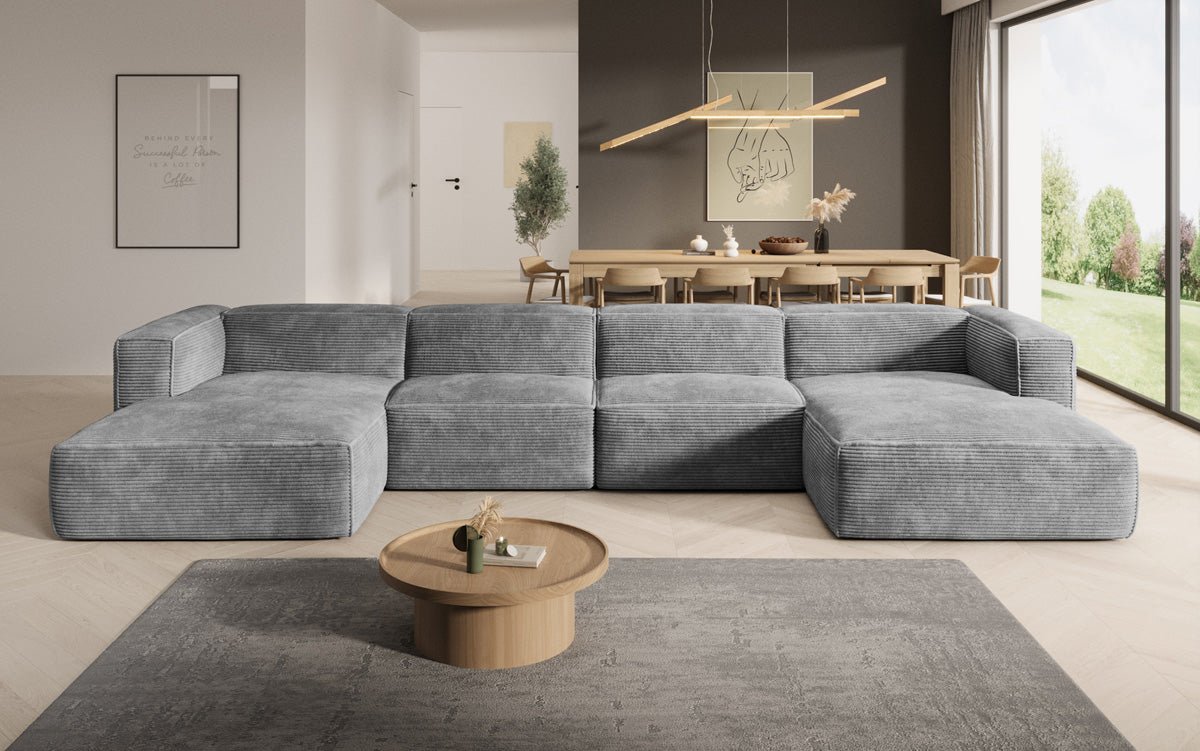 Designer Sofa Comfy U in Cord