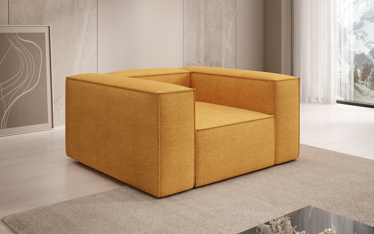 Designer Sofa-Sessel Lesley in Strukturstoff