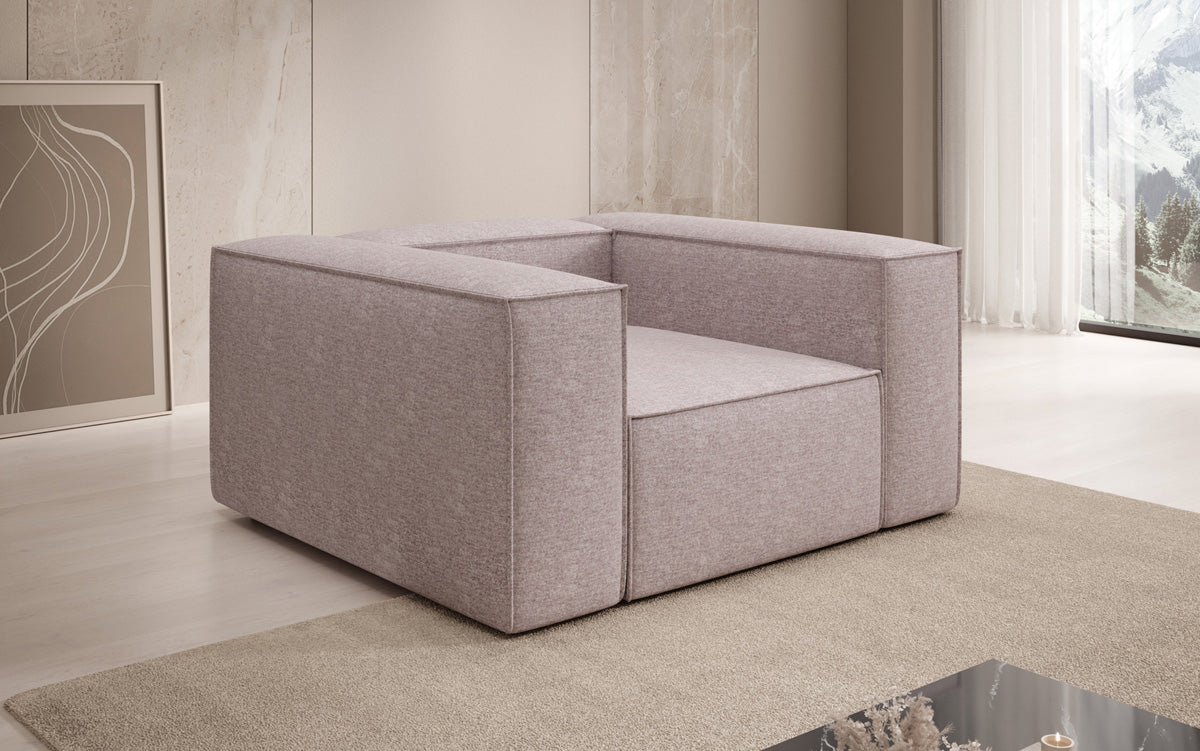 Designer Sofa-Sessel Lesley in Strukturstoff