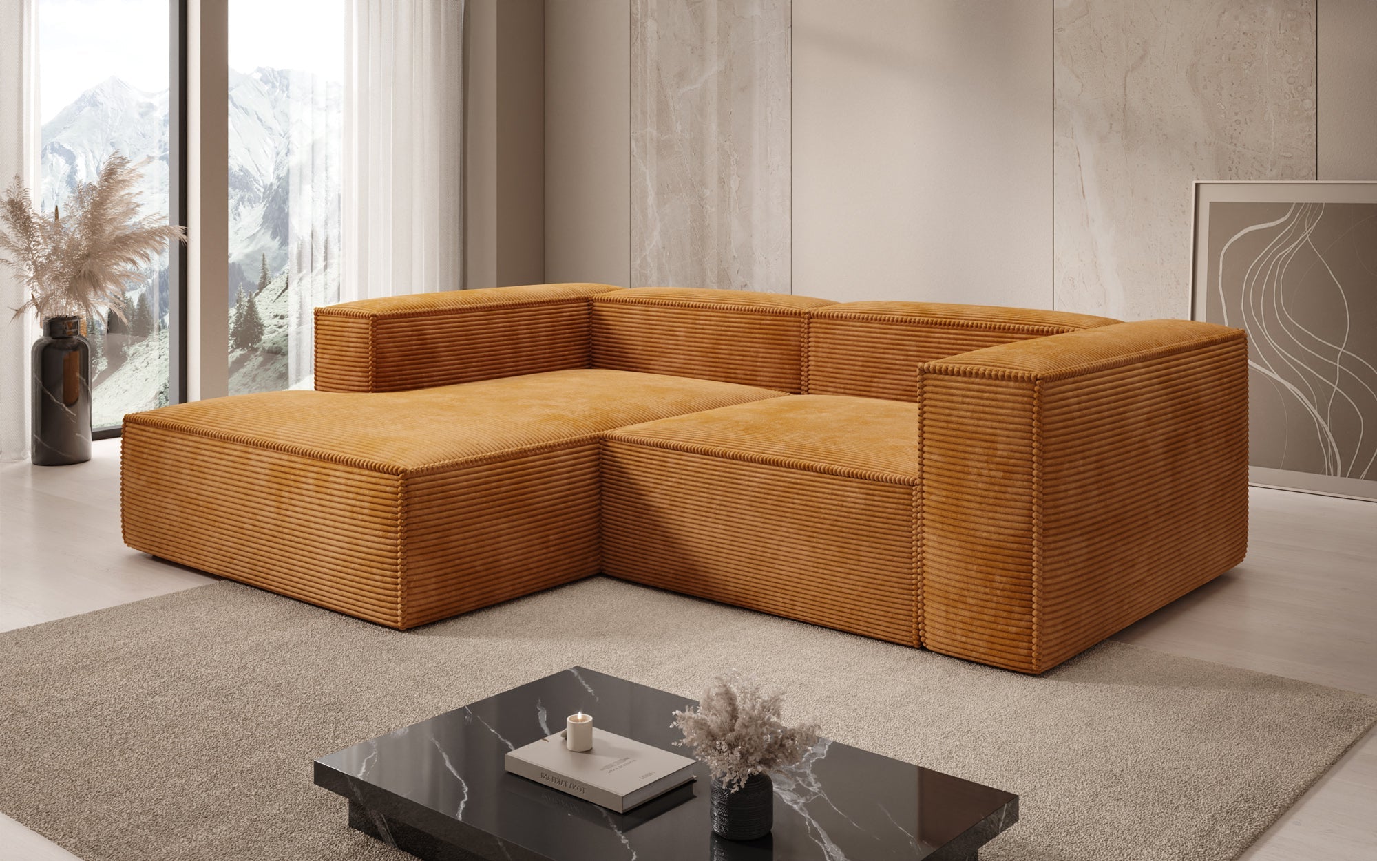 Designer Sofa Lesley L Mini in Cord