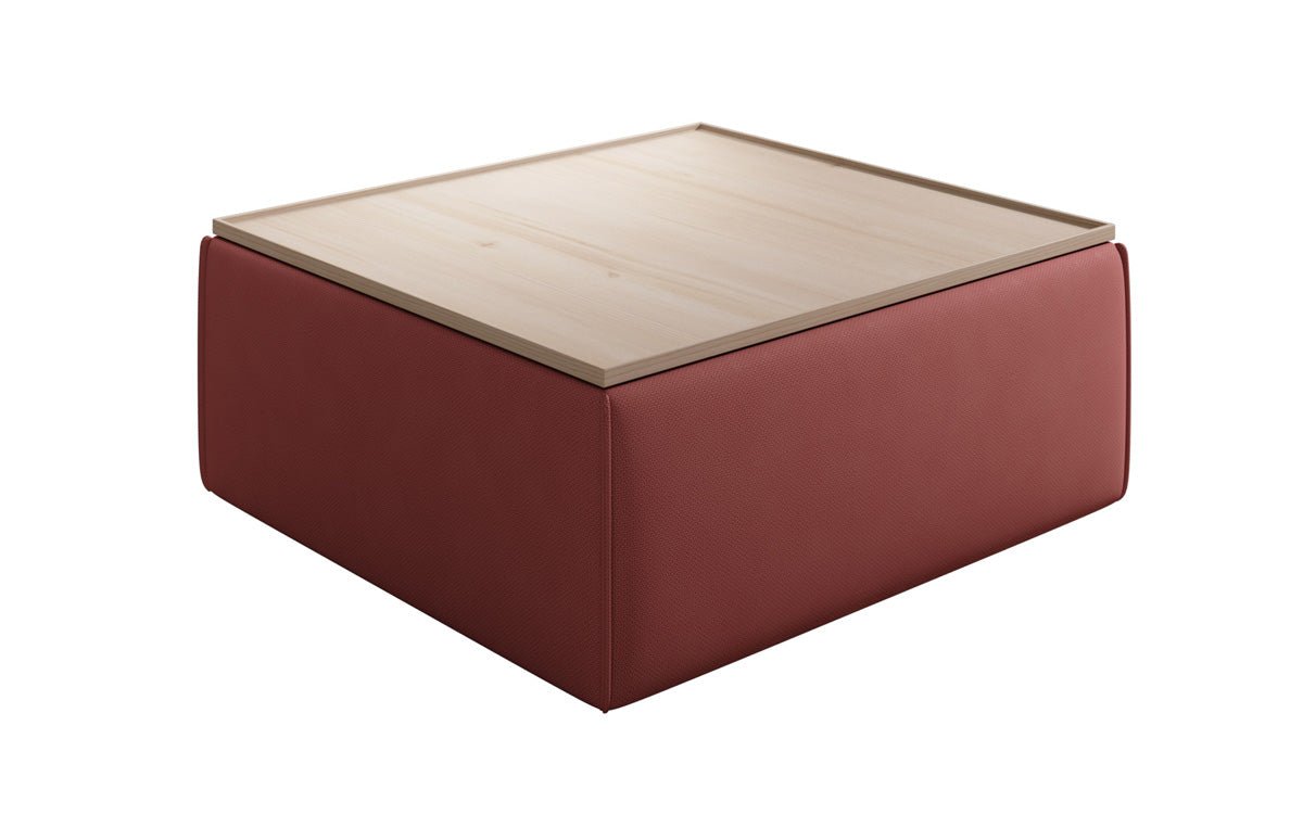 Beistellhocker/Couchtisch Lesley mit Stauraum in Stoff