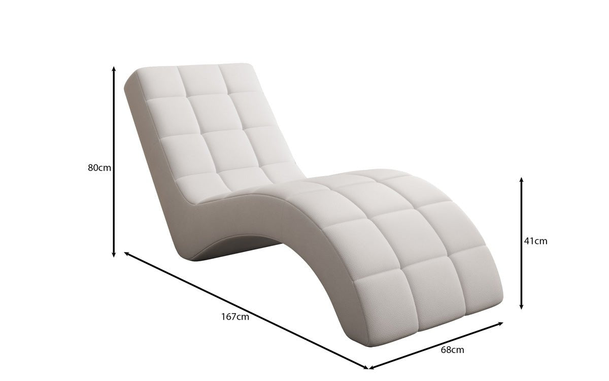 Designer Relax-Liege Nela in Echtleder