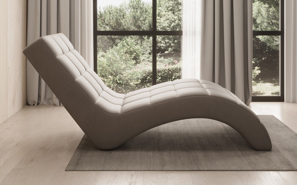 Designer Relax-Liege Nela in Echtleder