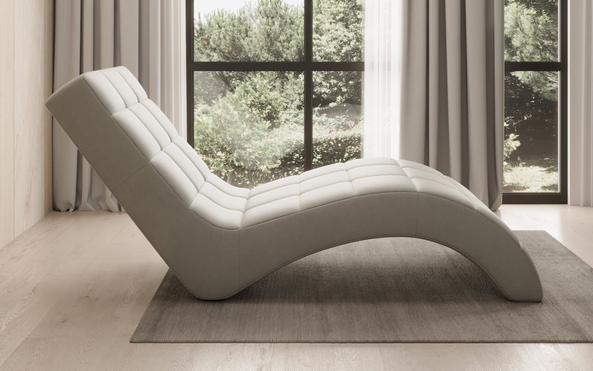 Designer Relax-Liege Nela in Echtleder
