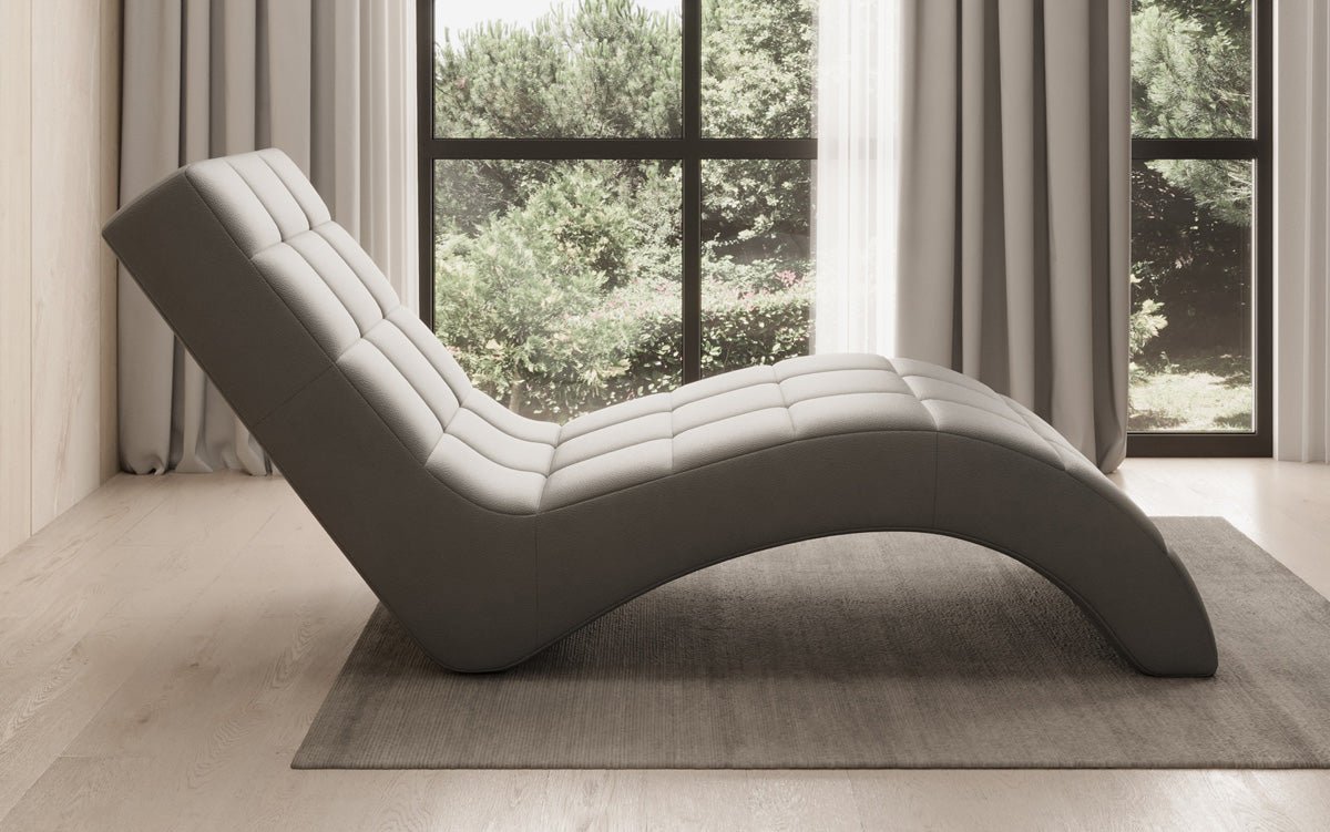 Designer Relax-Liege Nela in Echtleder