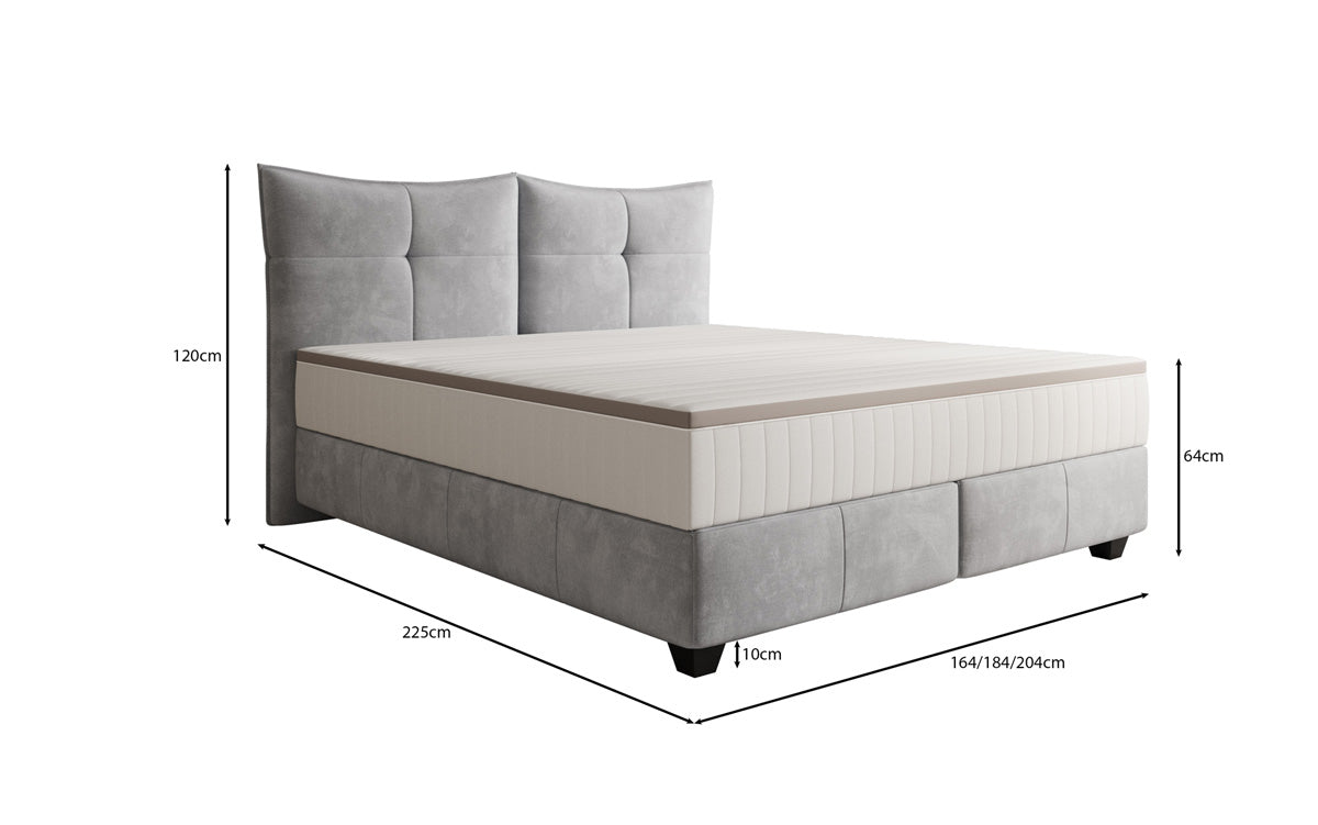 Boxspringbett Veyora in Samt