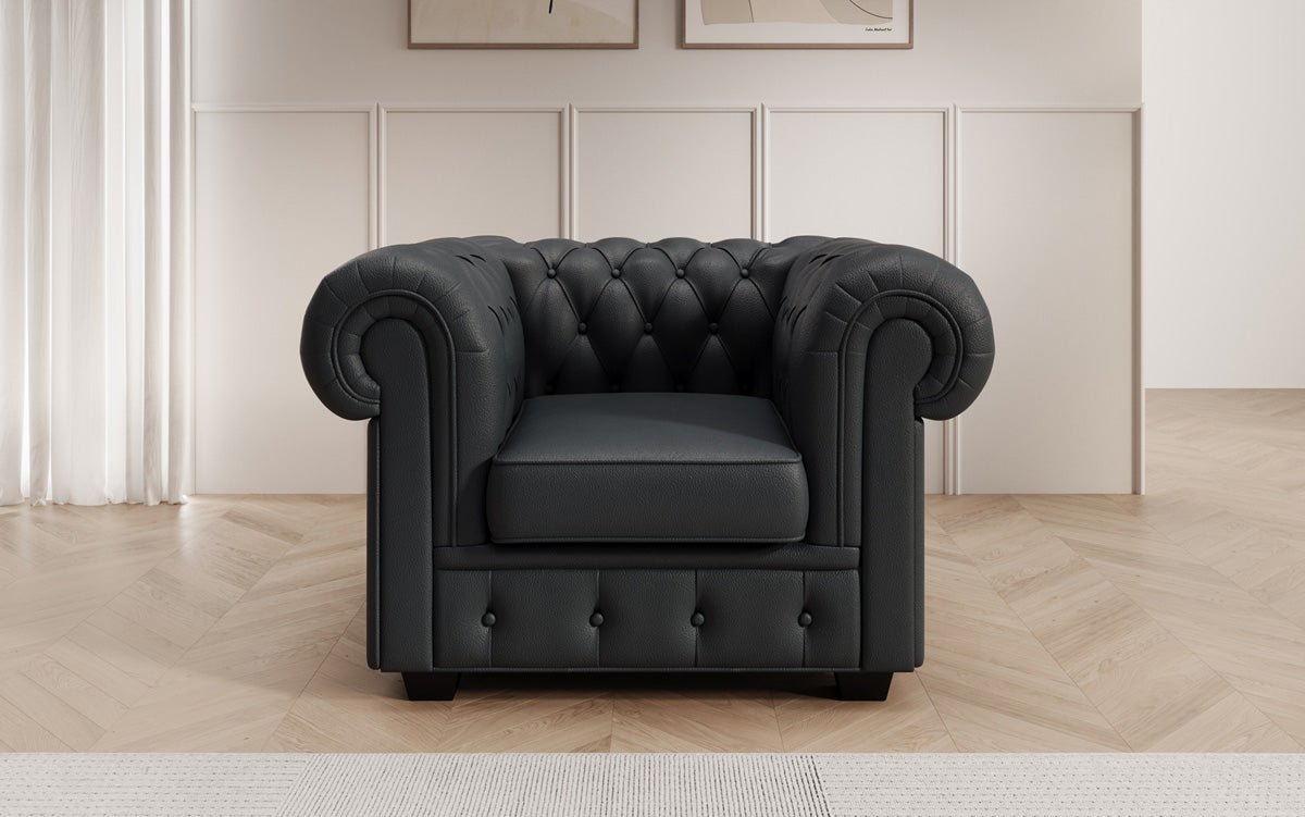 Chesterfield Sessel Royal in Echtleder