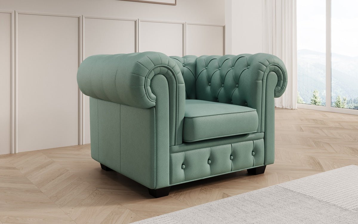 Chesterfield Sessel Royal in Echtleder