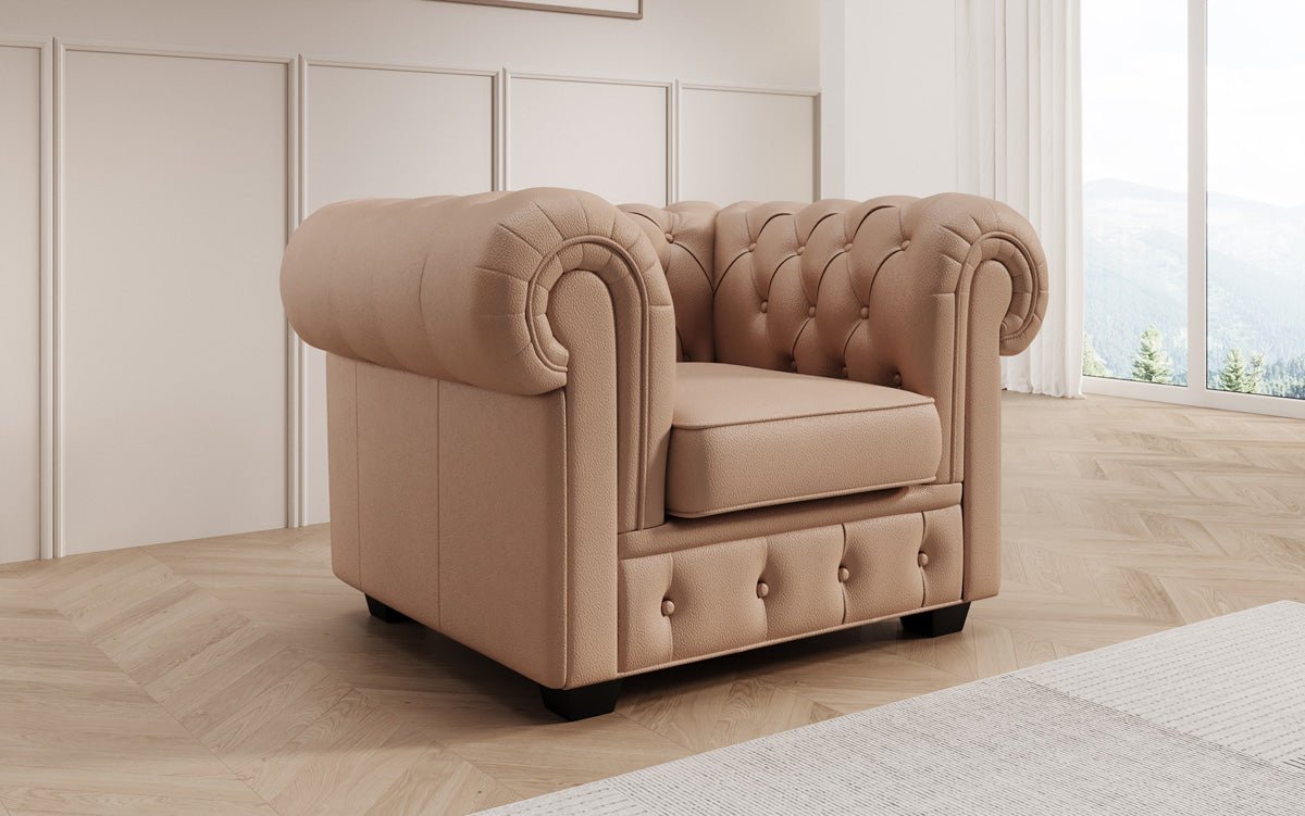 Chesterfield Sessel Royal in Echtleder
