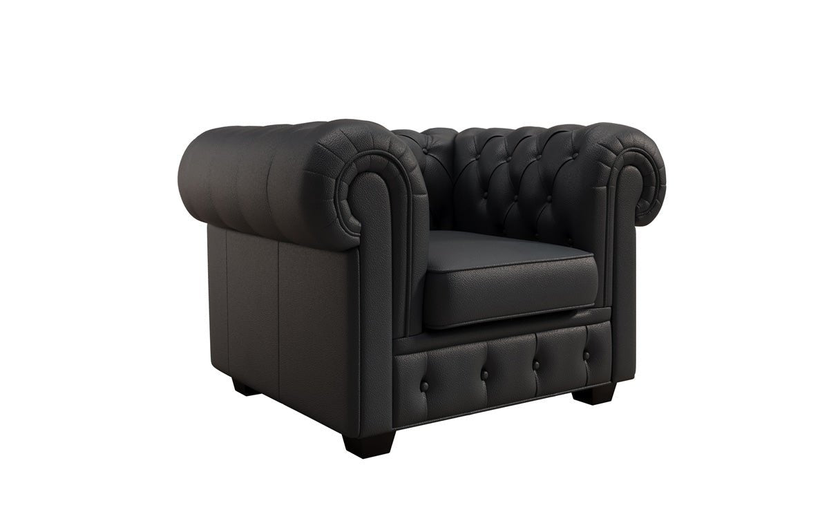 Chesterfield Sessel Royal in Echtleder