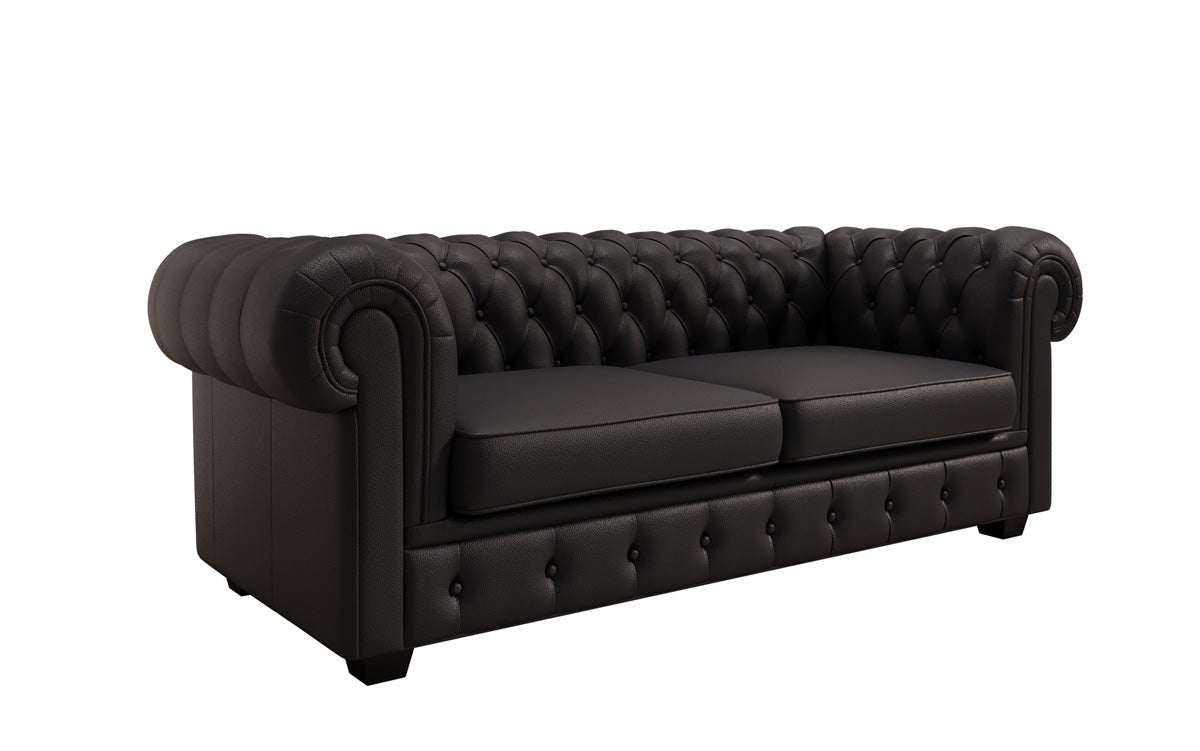 Chesterfield 3 Sitzer Sofa Royal in Echtleder
