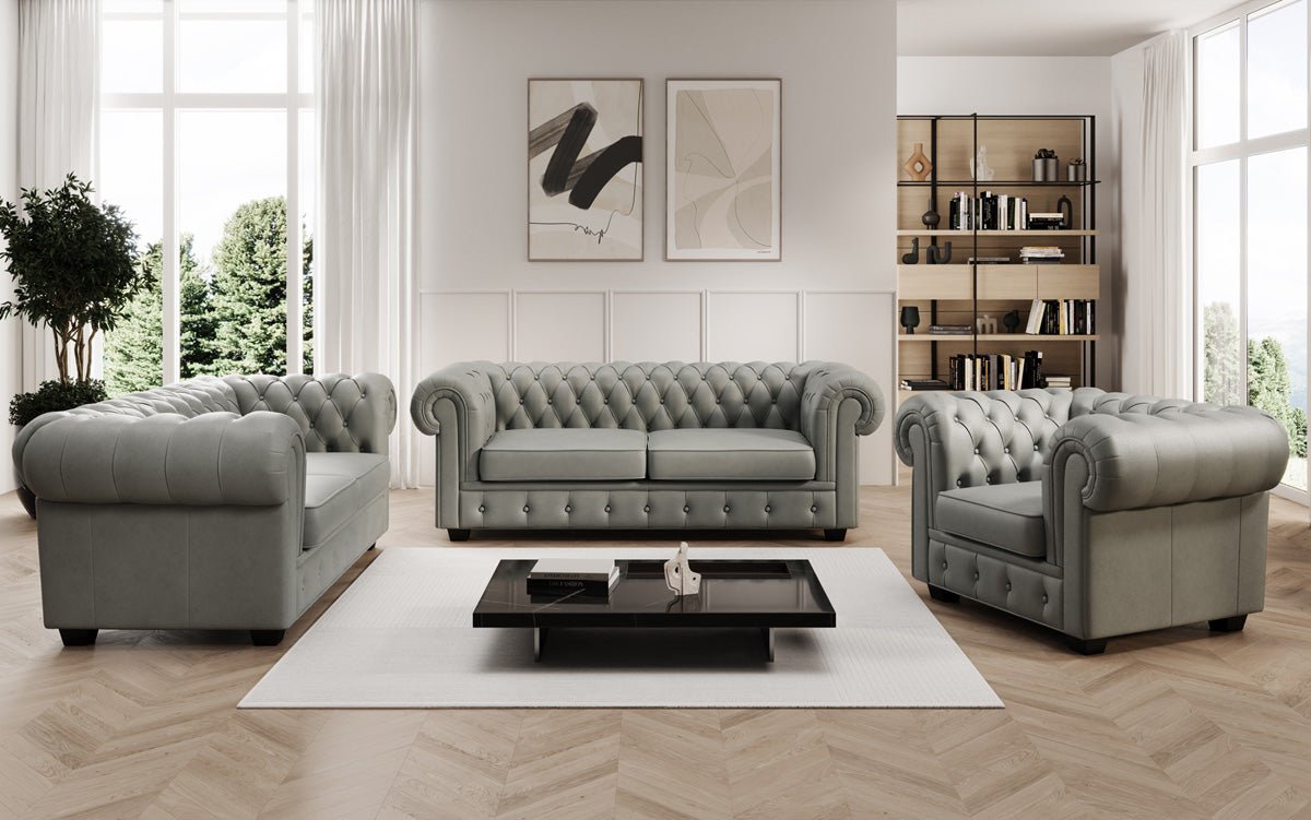 Chesterfield Sessel Royal in Echtleder