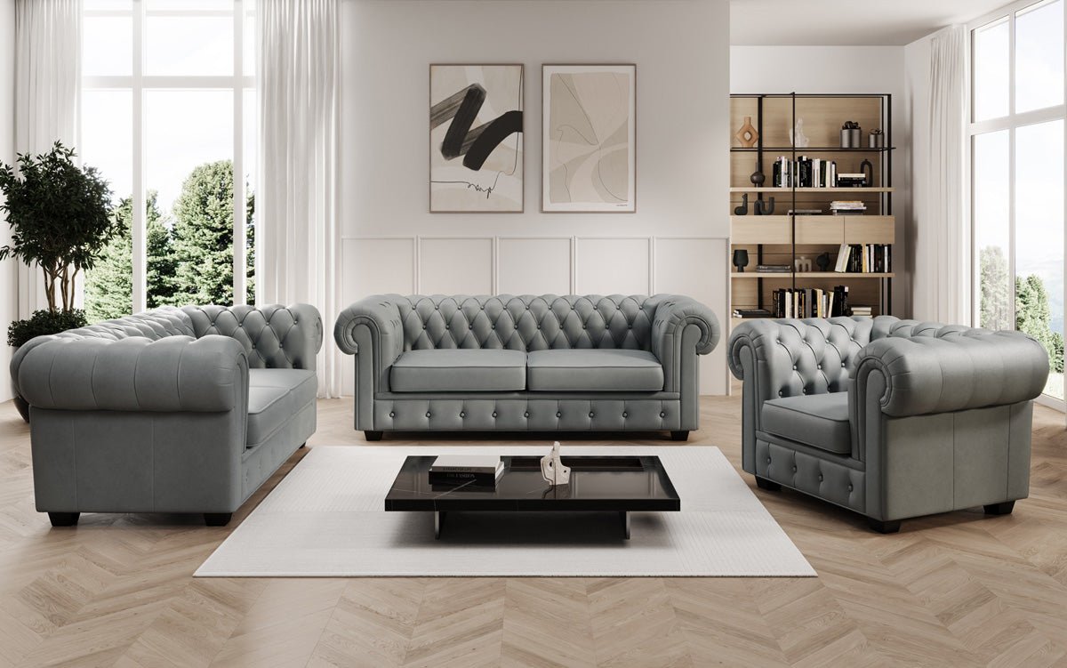 Chesterfield Sessel Royal in Echtleder