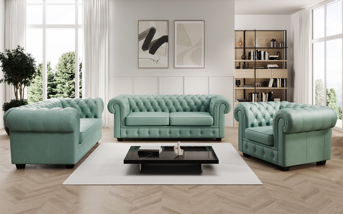 Chesterfield Sessel Royal in Echtleder