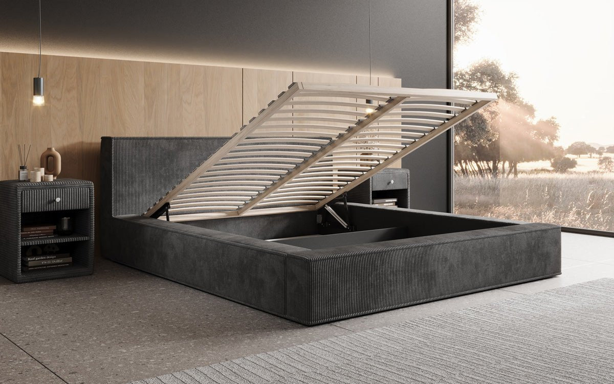 Designer Polsterbett Harmon mit Stauraum
