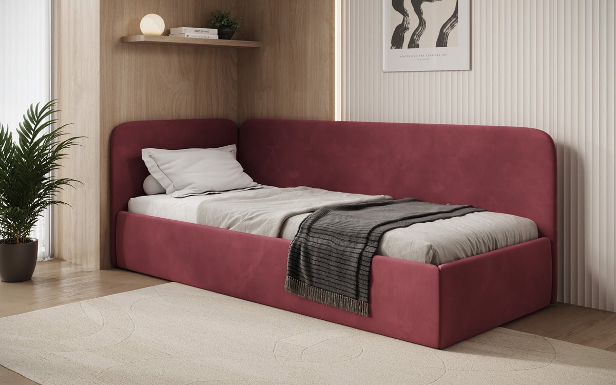 Designer Polsterbett/Gästebett/Sofa Cleo mit Stauraum