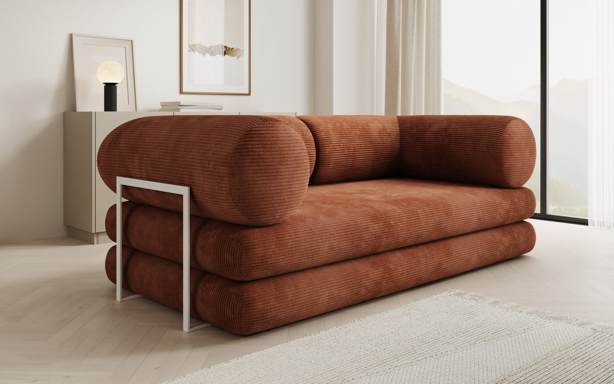 Designer Sofa Lazy Tube 3 Sitzer in Cord