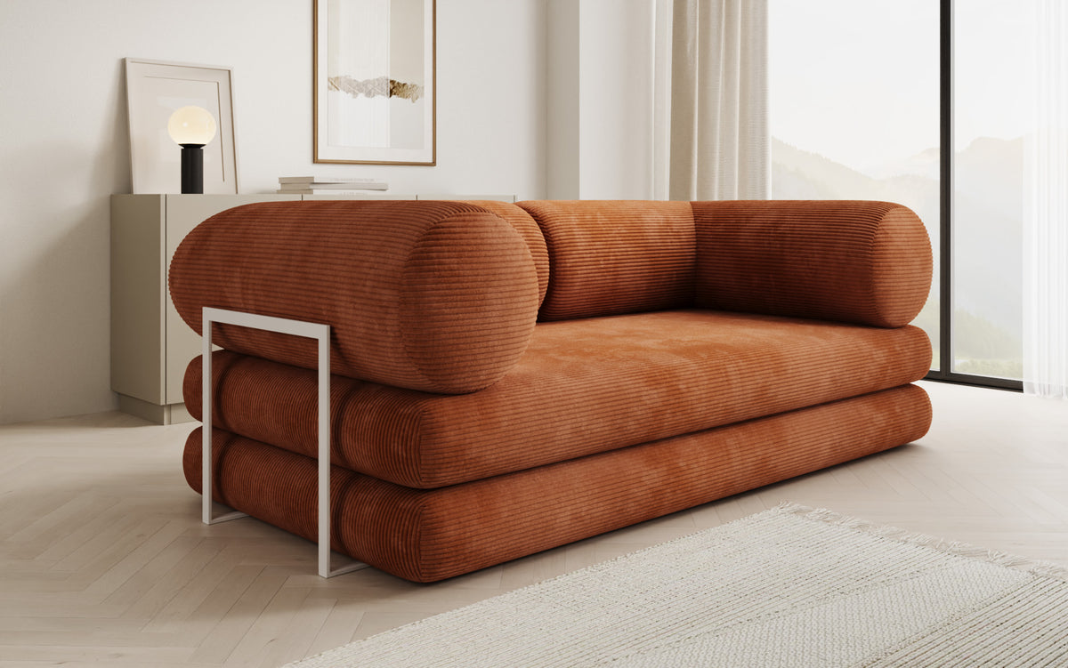 Designer Sofa Lazy Tube 3 Sitzer in Cord