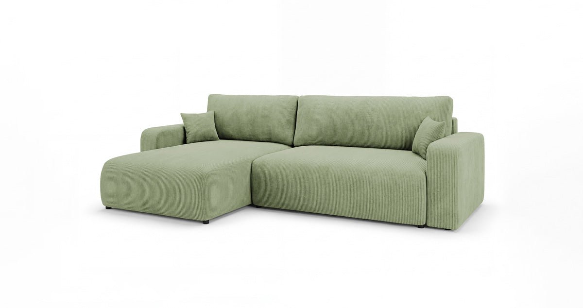 Designer Sofa Noma mit Schlaf- und Klappfunktion in Cord