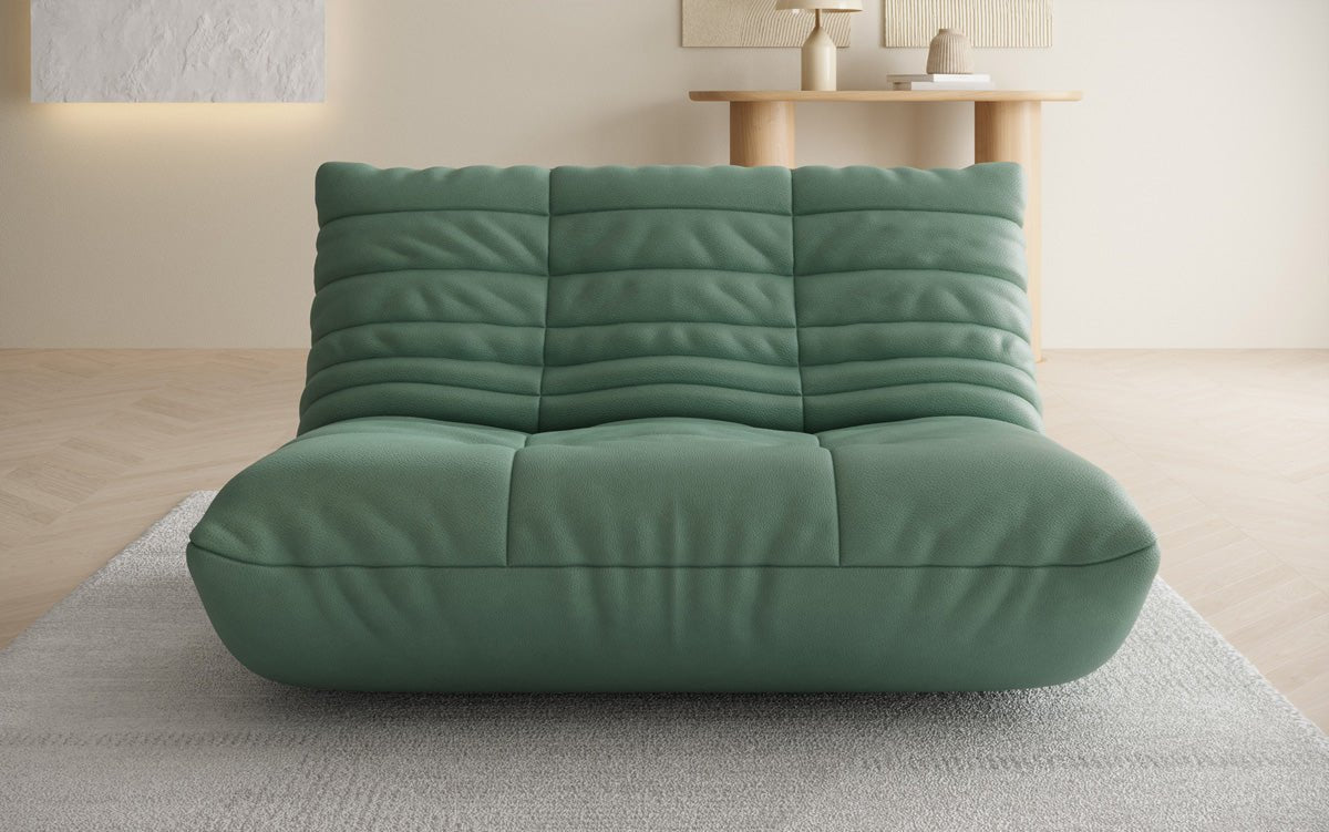 Designer 2 Sitzer Sofa Calmo in Echtleder