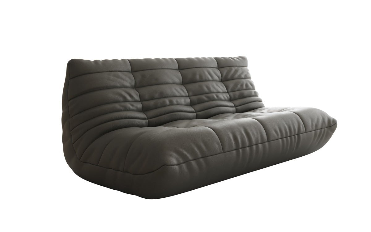 Designer 3 Sitzer Sofa Calmo in Echtleder