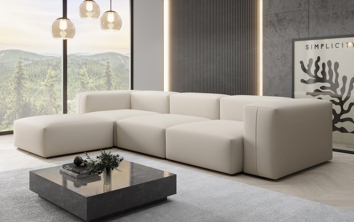 Designer Ecksofa Snug in Stoff