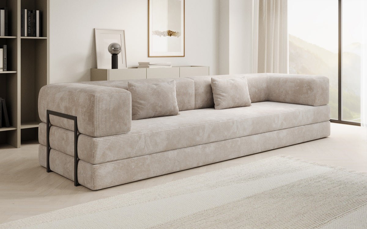 Designer Sofa Lazy 3 Sitzer XXL in Cord