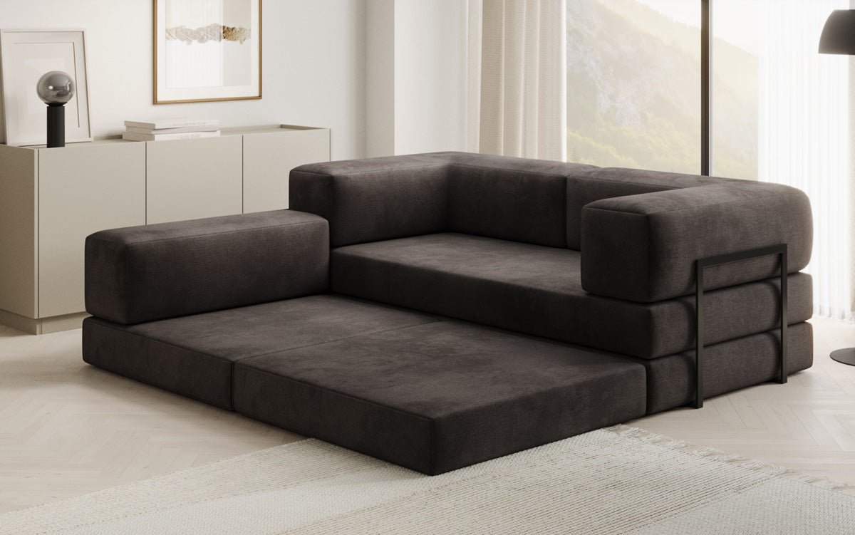 Designer Sofa Lazy L Mini in Samt