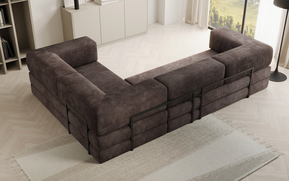 Designer Sofa Lazy L geschlossen in Cord