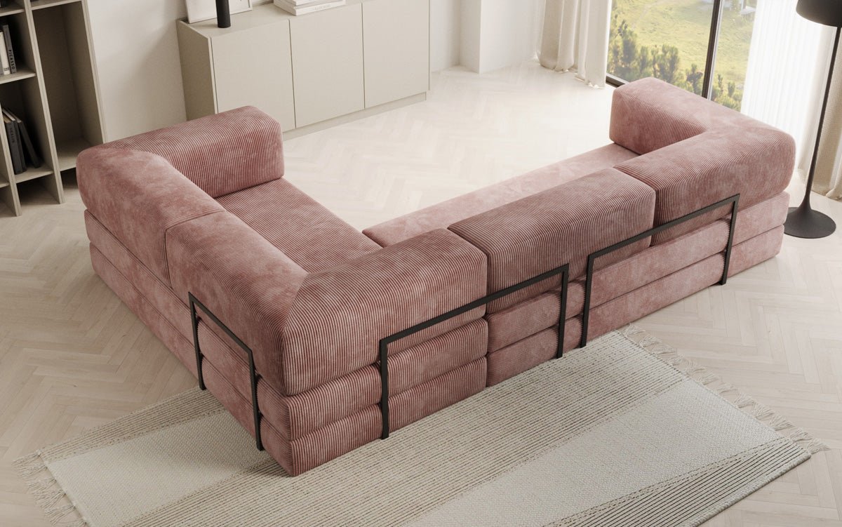 Designer Sofa Lazy L geschlossen in Cord