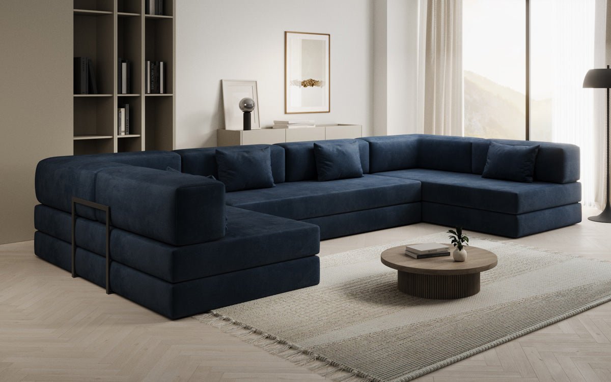 Designer Sofa Lazy U in Samt