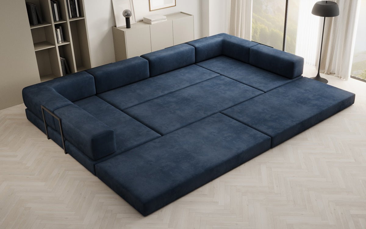 Designer Sofa Lazy U in Samt