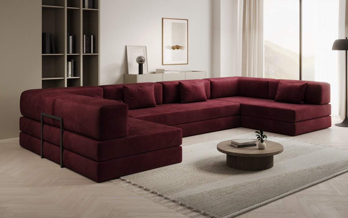Designer Sofa Lazy U in Samt