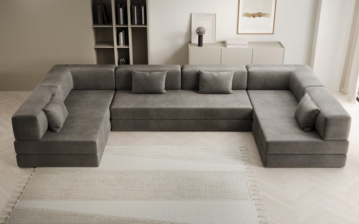 Designer Sofa Lazy U in Samt