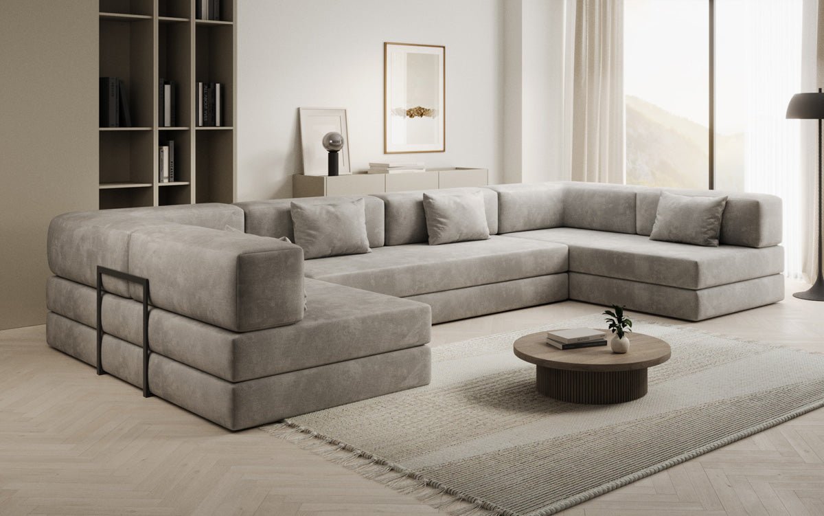Designer Sofa Lazy U in Samt