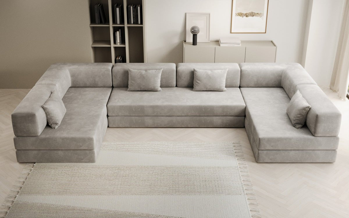 Designer Sofa Lazy U in Samt