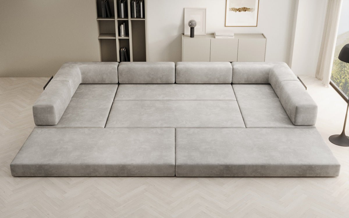 Designer Sofa Lazy U in Samt