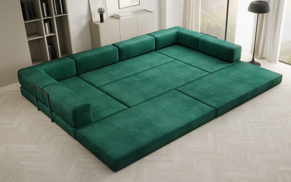 Designer Sofa Lazy U in Samt