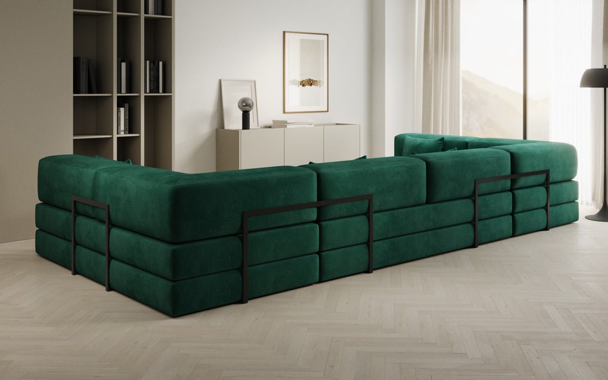 Designer Sofa Lazy U in Samt